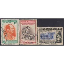 Cuba 347/49 1951 José Raúl Capablanca usados Cuba 347/49 1951 José Raúl Capablanca usados