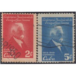 Cuba 327/28 1950 Centenario del nacimiento de Enrique José Varona usados Cuba 327/28 1950 Centenario del nacimiento de Enrique José Varona usados