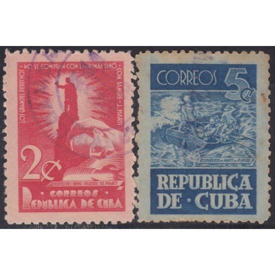 Cuba 312/13 1948 José Martí usados Cuba 312/13 1948 José Martí usados