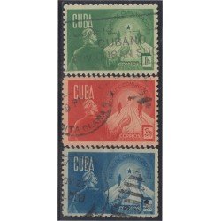 Cuba 277/79 1943 Retiro de Comunicaciones usados Cuba 277/79 1943 Retiro de Comunicaciones usados
