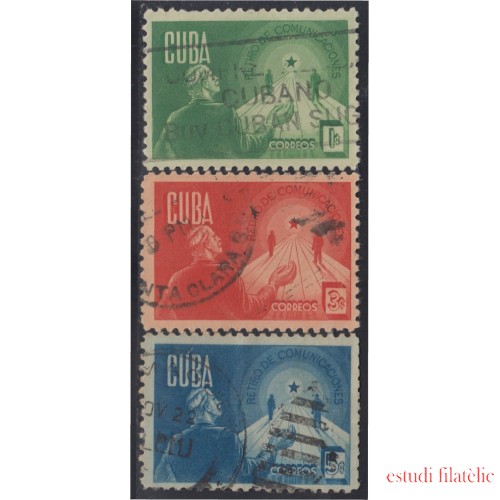 Cuba 277/79 1943 Retiro de Comunicaciones usados