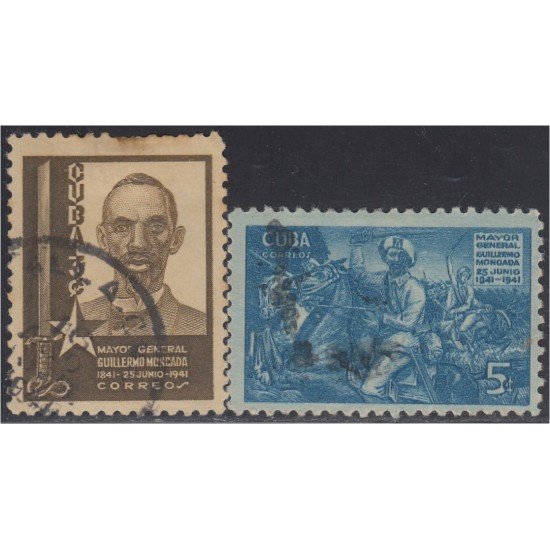 Cuba 267/68 1941 Mayor Gral Guillermo Moncada usados Cuba 267/68 1941 Mayor Gral Guillermo Moncada usados