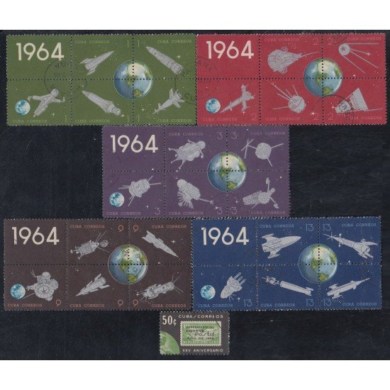 Cuba 738/63 1964 25º Aniversario del primer cohete postal usados Cuba 738/63 1964 25º Aniversario del primer cohete postal usados