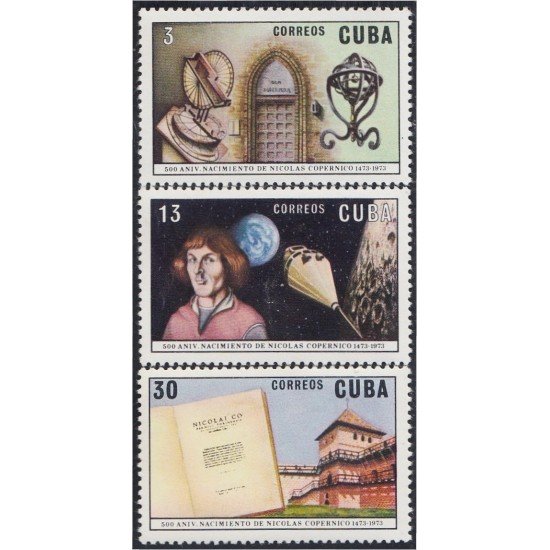 Cuba 1675/77 1973 Nicolás Copérnico MH Cuba 1675/77 1973 Nicolás Copérnico MH