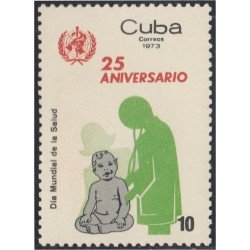 Cuba 1664 1973 25 Aniversario del Día Mundial de la Salud MH Cuba 1664 1973 25 Aniversario del Día Mundial de la Salud MH