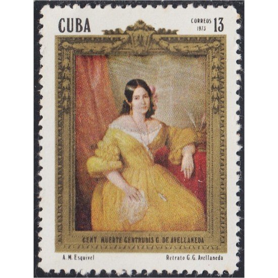 Cuba 1648 1973 Gertrudis Gómez de Avellanada MH Cuba 1648 1973 Gertrudis Gómez de Avellanada MH