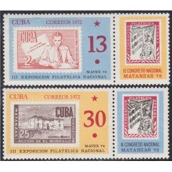 Cuba 1621/22 1972 II Exposición Filatélica Internacional MH Cuba 1621/22 1972 II Exposición Filatélica Internacional MH