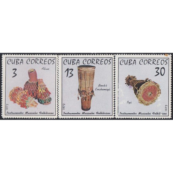 Cuba 1618/20 1972 Instrumentos Musicales Folklóricos MH Cuba 1618/20 1972 Instrumentos Musicales Folklóricos MH