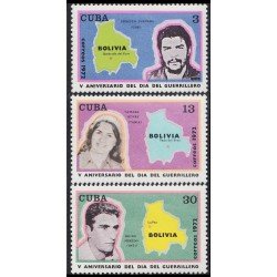Cuba 1615/17 1972 Ernesto Che Guevara Tamara Bunke y Guido Perero MH Cuba 1615/17 1972 Ernesto Che Guevara Tamara Bunke y Guido Perero MH