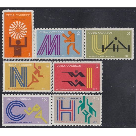 Cuba 1594/00 1972 XX Juegos olímpicos en Munich MH Cuba 1594/00 1972 XX Juegos olímpicos en Munich MH