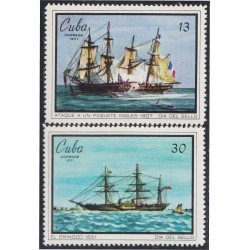 Cuba 1495/96 1971 Día del sello Barcos Ships MH Cuba 1495/96 1971 Día del sello Barcos Ships MH