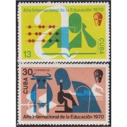 Cuba 1448/49 1970 Año Internacional de la Educación MH Cuba 1448/49 1970 Año Internacional de la Educación MH