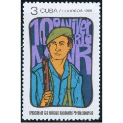Cuba 1326 1969 10º Aniversario de las milicias Nacionales Revolucionarias MH Cuba 1326 1969 10º Aniversario de las milicias Nacionales Revolucionarias MH