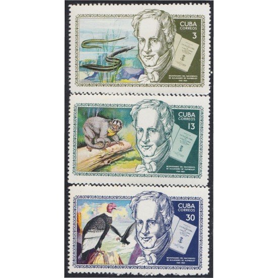 Cuba 1316/18 1969 Bicentenario del nacimiento de Alejandro de Humbolt MH Cuba 1316/18 1969 Bicentenario del nacimiento de Alejandro de Humbolt MH