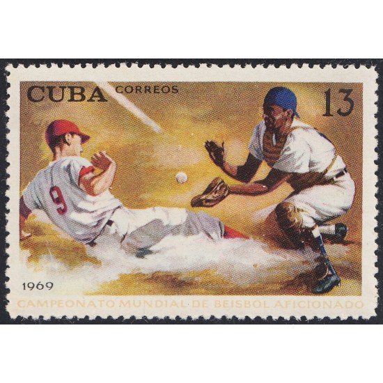 Cuba 1312b 1969 Cuba Campeón de Béisbol aficionado MH Cuba 1312b 1969 Cuba Campeón de Béisbol aficionado MH
