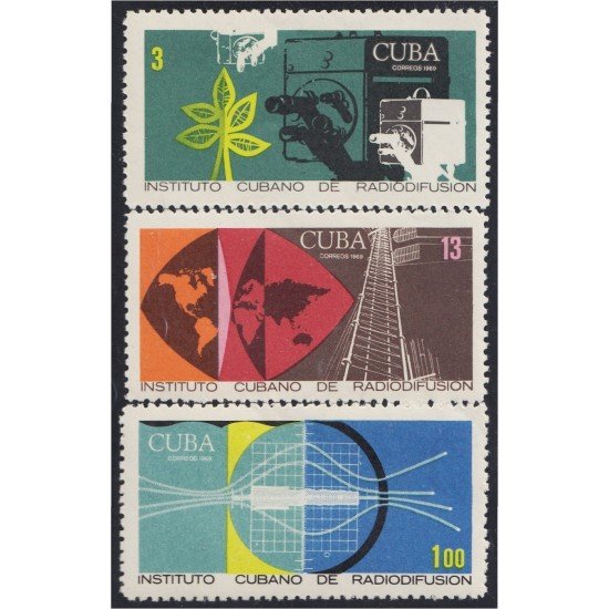 Cuba 1291/93 1969 Instituto Cubano de Radiodifusión MH Cuba 1291/93 1969 Instituto Cubano de Radiodifusión MH