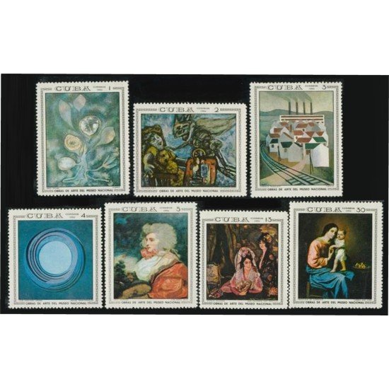 Cuba 1284/90 1969 Obras de Arte del Museo Nacional MH