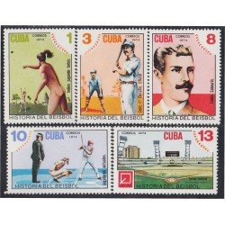 DEP5 Cuba 1804/08 1974 Historia del Béisbol MNH DEP5 Cuba 1804/08 1974 Historia del Béisbol MNH