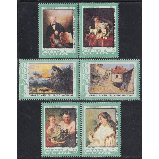Cuba 1747/52 1974 Obras de Arte del Museo Nacional MNH Cuba 1747/52 1974 Obras de Arte del Museo Nacional MNH