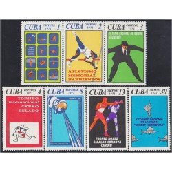DEP7 Cuba 1633/39 1972 Eventos deportivos del año MNH DEP7 Cuba 1633/39 1972 Eventos deportivos del año MNH
