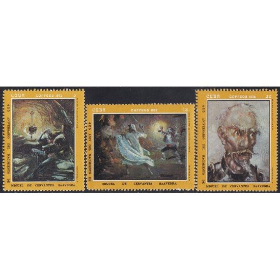 Cuba 1612/14 1972 425 Aniversario del nacimiento de Miguel de Cervantes de Saavedra MNH Cuba 1612/14 1972 425 Aniversario del nacimiento de Miguel de Cervantes de Saavedra MNH