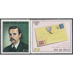 Cuba 1573/74 1972 Día del sello Vicente Mora Pera MNH Cuba 1573/74 1972 Día del sello Vicente Mora Pera MNH