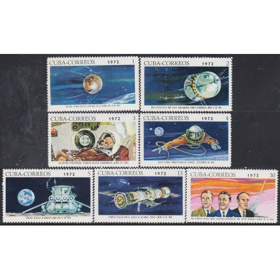 Cuba 1564/70 1972 XI Aniversario del primer vuelo del hombre a la luna MNH Cuba 1564/70 1972 XI Aniversario del primer vuelo del hombre a la luna MNH