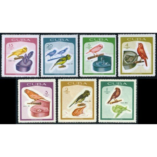Cuba 1226/32 1968 Canarios Pájaros Birds MH Cuba 1226/32 1968 Canarios Pájaros Birds MH