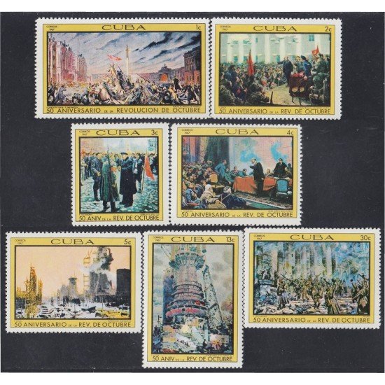 Cuba 1173/79 1967 50 Aniversario de la Revolución de Octubre MH