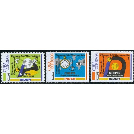 Cuba 1057/59 1966 Seminario Internacional sobre tiempo libre y recreación MH Cuba 1057/59 1966 Seminario Internacional sobre tiempo libre y recreación MH