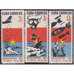 Cuba 1047/49 1966 Genocidio en Vietnam Sin goma Cuba 1047/49 1966 Genocidio en Vietnam Sin goma