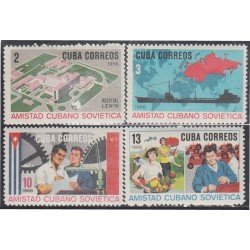 Cuba 1036/39 1966 Amistad Cubano Soviética MNH Cuba 1036/39 1966 Amistad Cubano Soviética MNH
