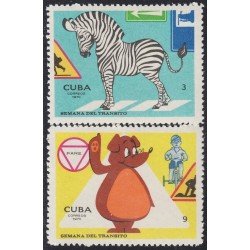Cuba 1450/51 1970 Semana del Tránsito MNH Cuba 1450/51 1970 Semana del Tránsito MNH
