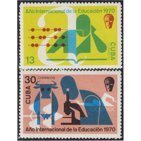 Cuba 1448/49 1970 Año Internacional de la Educación MNH