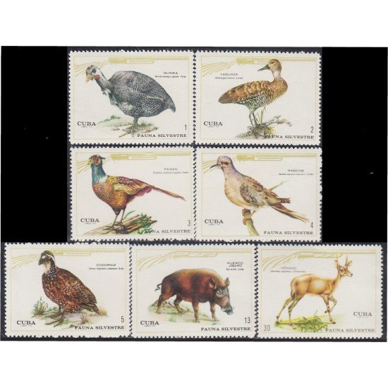 Cuba 1435/41 1970 Fauna Silvestre Venado Guinea MNH