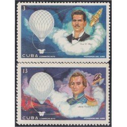 Cuba 1397/98 1970 Pioneros en el aire José D. Blino y Adolfo Theodore MNH Cuba 1397/98 1970 Pioneros en el aire José D. Blino y Adolfo Theodore MNH
