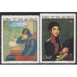 Cuba 1395/96 1970 Día del sello La Carta Retrato de un Cadete MNH Cuba 1395/96 1970 Día del sello La Carta Retrato de un Cadete MNH