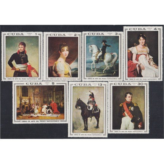 Cuba 1305/11 1969 Obras de Arte del Museo Napoleónico MNH Cuba 1305/11 1969 Obras de Arte del Museo Napoleónico MNH