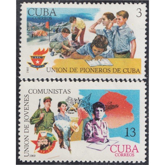 Cuba 1269/70 1969 Unión de jóvenes comunistas UJC MNH
