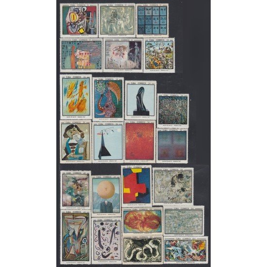 Cuba 1133/57 1967 Obras modernas del Salón de Mai de París MNH Cuba 1133/57 1967 Obras modernas del Salón de Mai de París MNH