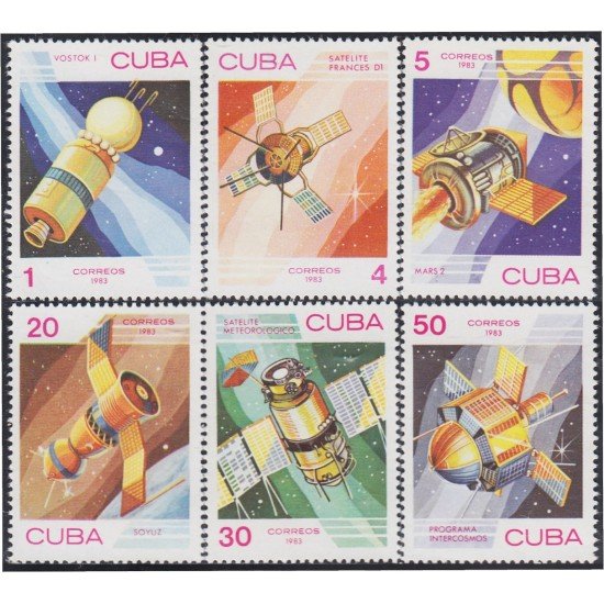 Cuba 2430/35 1983 Satélites meteorológicos MNH Cuba 2430/35 1983 Satélites meteorológicos MNH