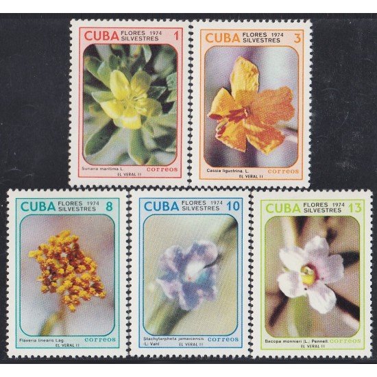 Cuba 1794/98 1974 Flores Silvestres Flowers MH Cuba 1794/98 1974 Flores Silvestres Flowers MH