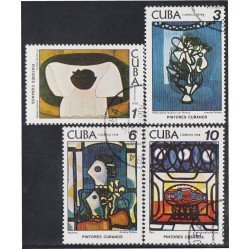 Cuba 2077/80 1978 Pintora Amelia Pelaez Su obra usados Cuba 2077/80 1978 Pintora Amelia Pelaez Su obra usados