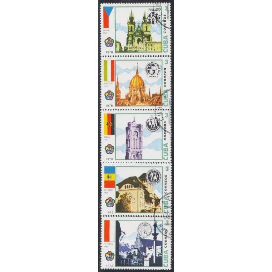 Cuba 2067/71 1978 XI Festival mundial de la juventud y los estudiantes en La Habana usados Cuba 2067/71 1978 XI Festival mundial de la juventud y los estudiantes en La Habana usados