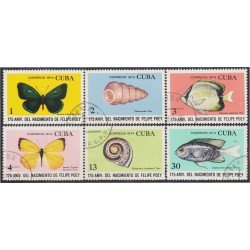 Cuba 1768/73 1974 Peces Moluscos Mariposas Fishes Butterflies usados Cuba 1768/73 1974 Peces Moluscos Mariposas Fishes Butterflies usados