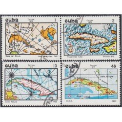 Cuba 1725/28 1973 Cartografía Cubana usados Cuba 1725/28 1973 Cartografía Cubana usados