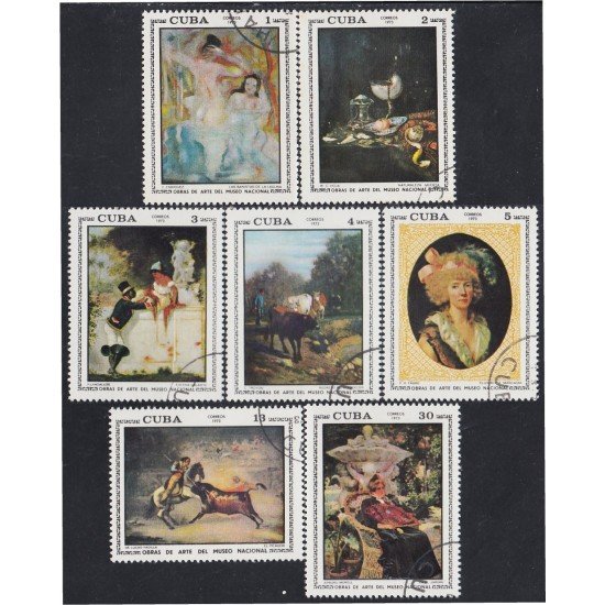 Cuba 1649/55 1973 Obras de Arte del Museo Nacional usados Cuba 1649/55 1973 Obras de Arte del Museo Nacional usados