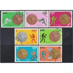Cuba 1641/47 1973 Victorias olímpicas en Munich Medallas usados Cuba 1641/47 1973 Victorias olímpicas en Munich Medallas usados