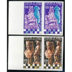 AJZ2 Djibouti Nº 551/2 pareja sin dentar 1981 Ajedrez MNH AJZ2 Djibouti Nº 551/2 pareja sin dentar 1981 Ajedrez MNH