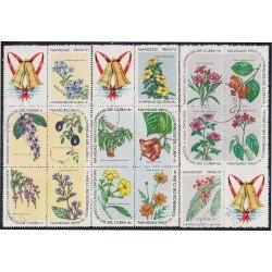 Cuba 1346/60 1969 Navidad Chritsmas Flores Flowers usados Cuba 1346/60 1969 Navidad Chritsmas Flores Flowers usados
